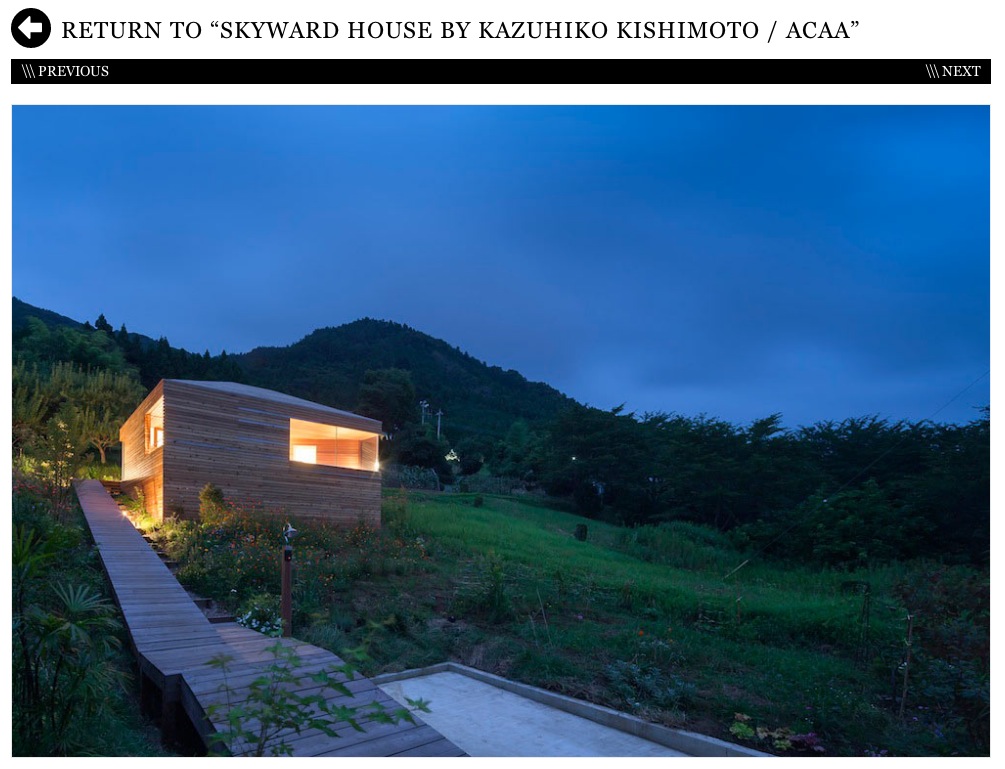 Design Milkより「Skyward House」by Kazuhiko Kishimoto