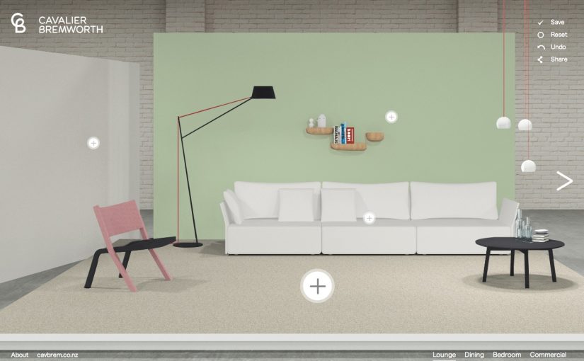 インテリアの配色を3Dで簡単にシミュレーションできる海外のサイト The Studio Floor