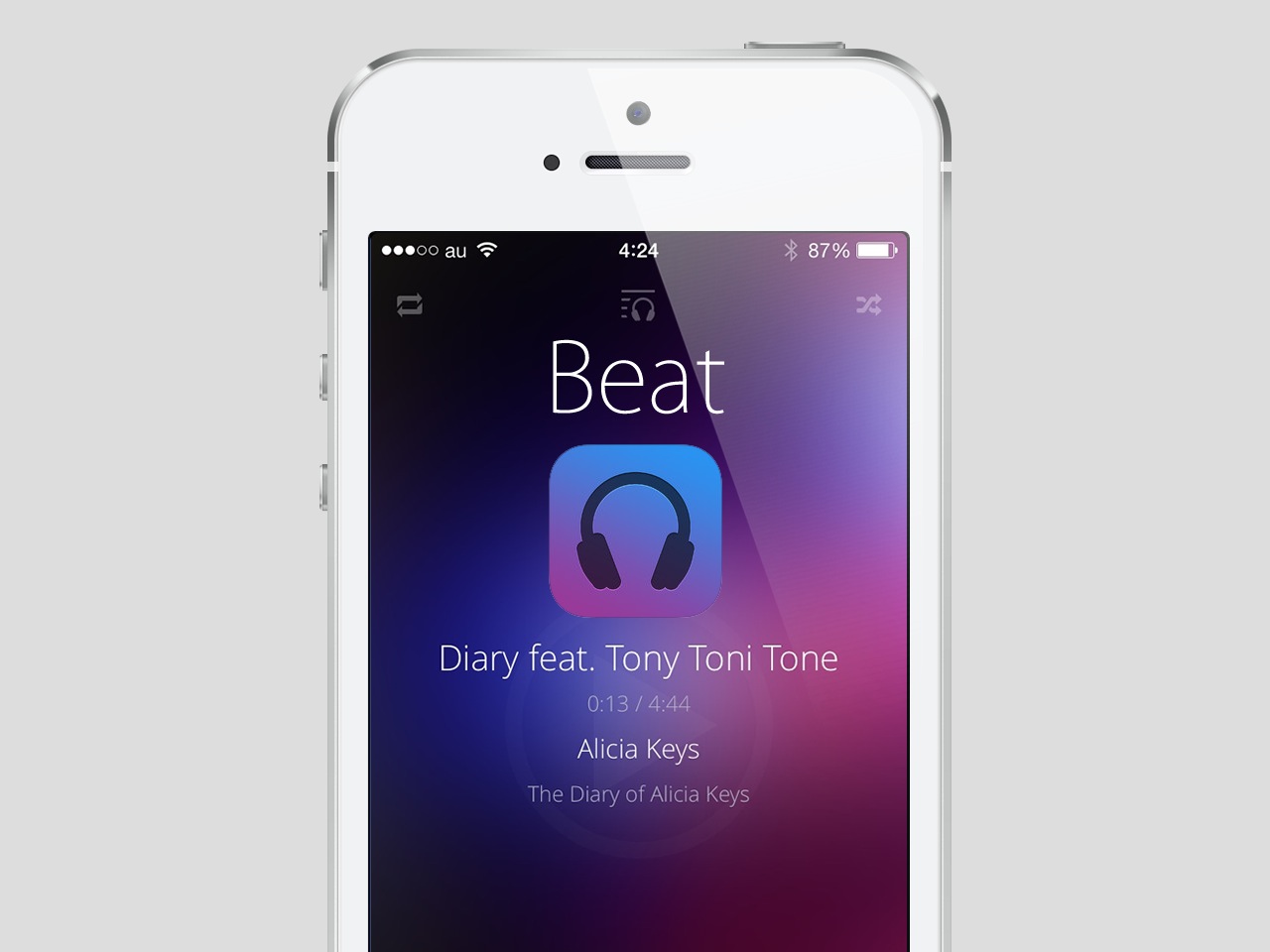 シンプルでおしゃれで美しい音楽再生アプリ『Beat』がいいね